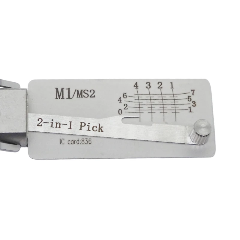 Lishi M1/MS2 2 in 1 Locksmith Tool Lock Pick & Decoder Flat Milling for Master Home Door Civil Lock