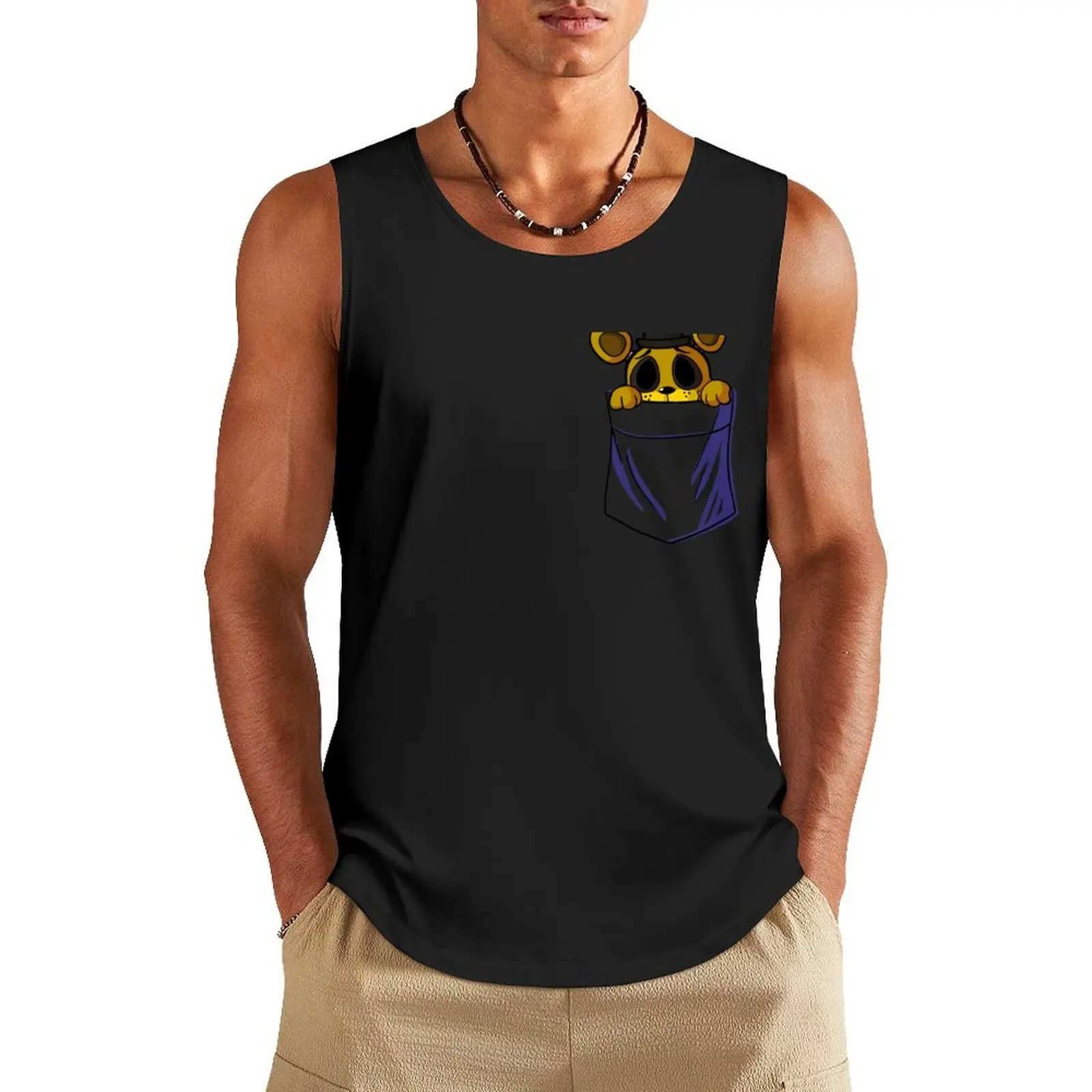 

Golden Freddy in my Pocket Tank Top sleeveless shirt man sleeveless Men's t-shirts Sports shirt man