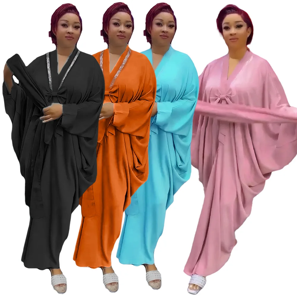 

2025 African Dresses for Women Traditional Africa Clothing Dashiki Ankara Outfits Gown Abayas Robe Muslim Kaftan Maxi Long Dress