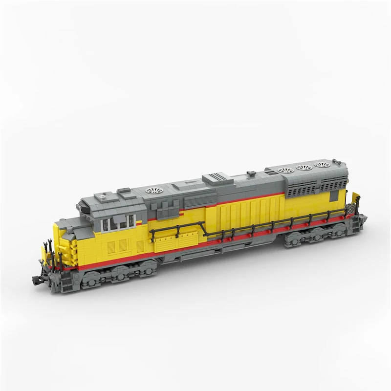 MOC-40666 kolej miejska EMD SD-70 związek pacyficzny malowanie pociągu klocki do budowy montażu modeli zabawka z klocków prezenty