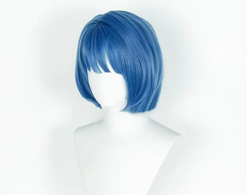 Kiritani Haruka Cosplay Wig Blue Short Straight  Heat Resistant Hair  hrk Girls Halloween Role Play Wig