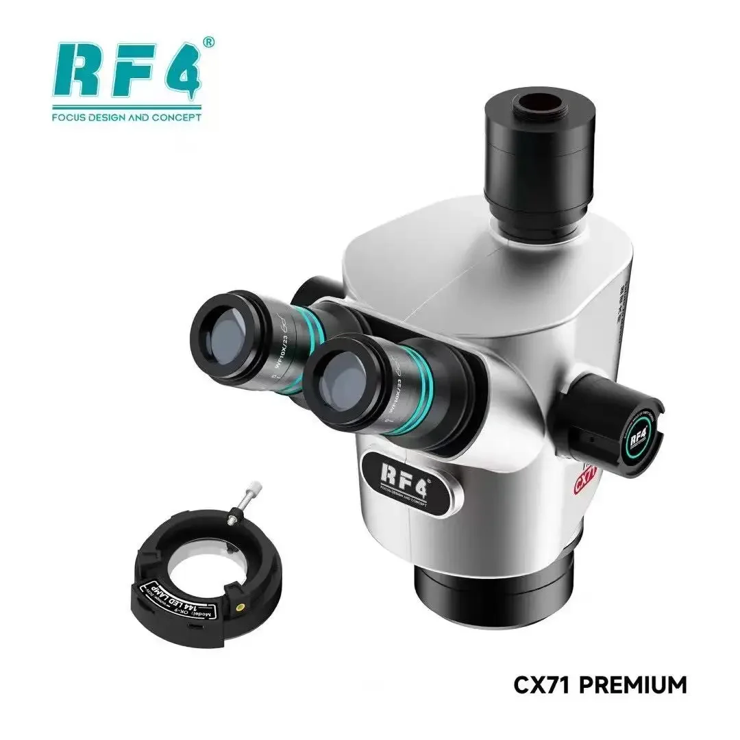 

Тринокулярный микроскоп RF4 RF-CX71P PREMIUM 6.5-65X с четким изображением и увеличенным временем просмотра для ремонта мобильных телефонов