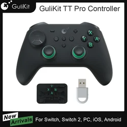 GuliKit TT Pro Game Controller with TMR Joysticks Hyperlink 2 Adapter Anti Drift Gamepad for Nintendo Switch 1/2 PC Android iOS