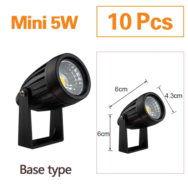 teetealy 10pcs led rasen lampe wasserdichte garten leuchte ac220v 110v 7w 5w DC12-24V im freien led spike lichtweg landschaft ip65 spot birnen 6