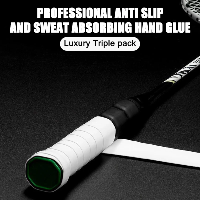 

3pcs/Pack Badminton Hand Rubber Wrap Around Handle With Anti-Slip Sweatband Grip Handle Leather Badminton Hand Rubber