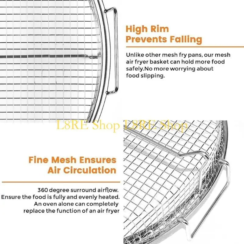 오븐 바삭 바삭 대차를위한 L8RE 에어 프라이어 바베큐 그릴 홀더 스테인리스 스틸 랙 비 스틱