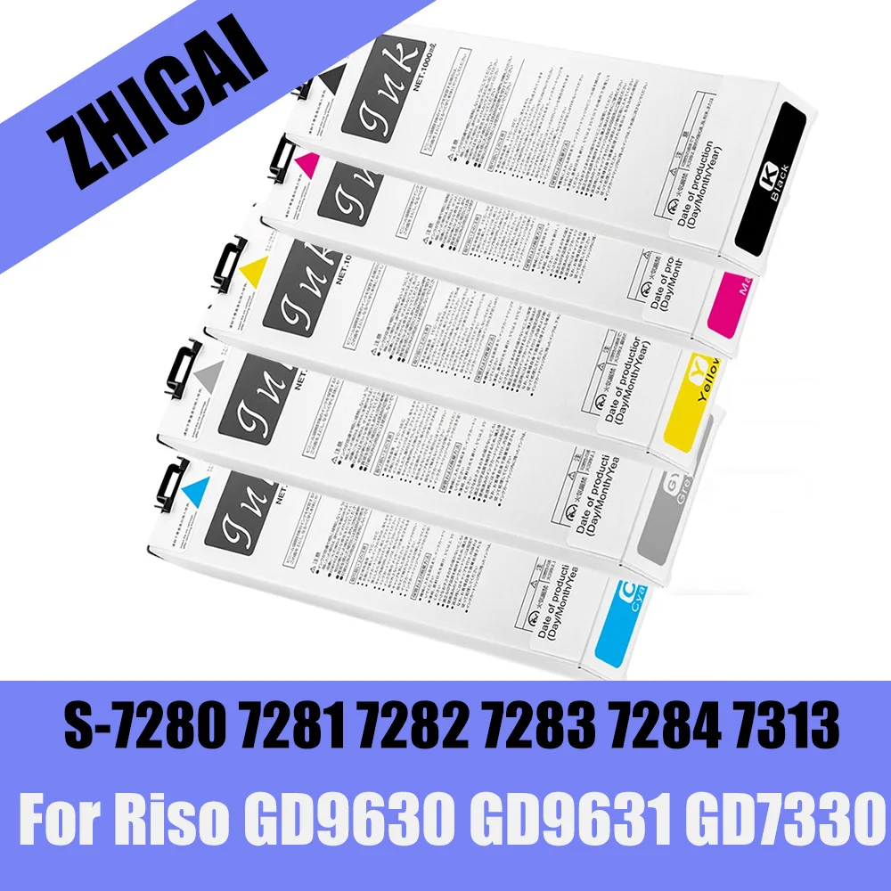 

S-7280/7281/7282/7283/7284UA Совместимый картридж для струйного принтера Riso Comcolor GD9630 GD9631 GD7330 1000 мл