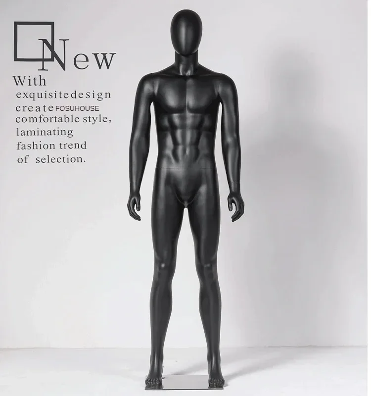 CX091DM Black Mannequin Full Body Men's Clothing Store Men's Model Display Stand Clothing Store High-end Dummy Male Mannequin