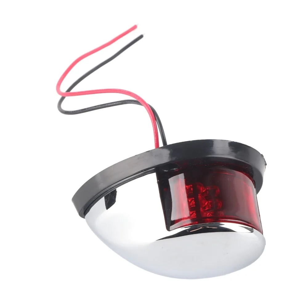 أضواء LED أضواء حمراء خضراء قارب الملاحة ضوء 12 فولت قطرة الشكل الإبحار مصباح إشارة 8 واط قارب الجبهة ضوء عائم
