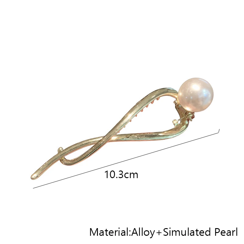 Korean Metal Butterfly Pearl Hair Clips Hairpins Fashion Sweet Ponytail Clip Barrettes Hairgrips Headwear Women Hair Accessorie