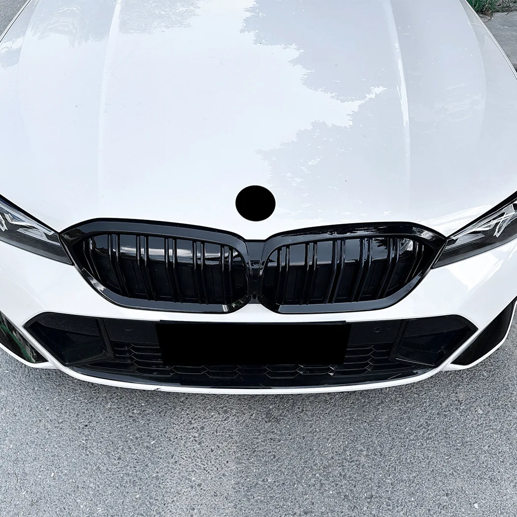 

For BMW 3 Series G20 G21 G28 LCI 2023+ Double line all-black style Front Grille Modified Accessories