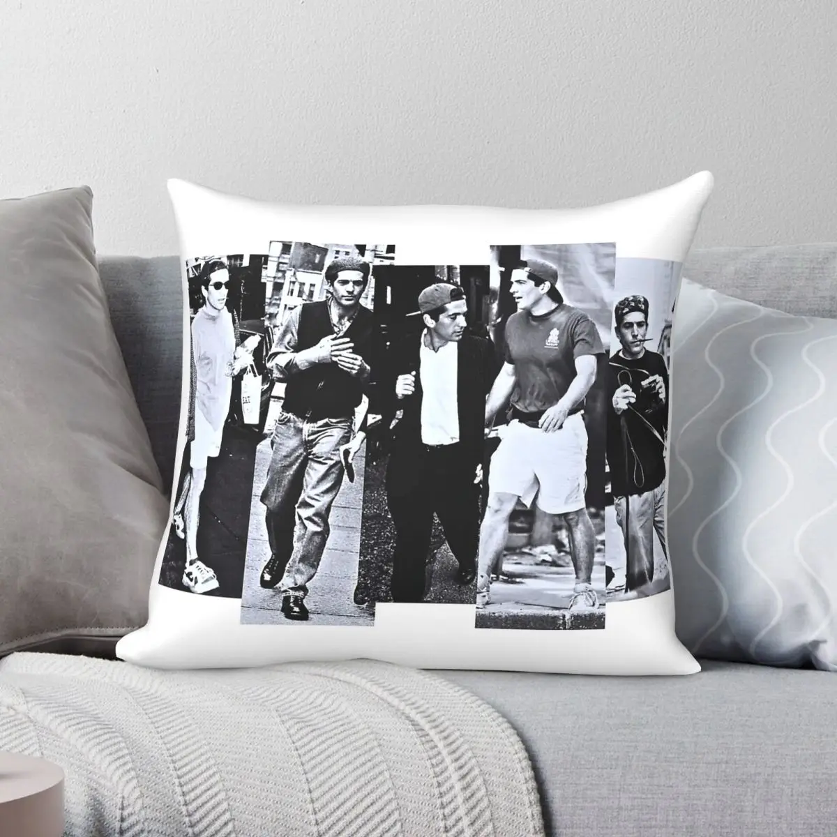 John F. Kennedy Jr. Street Square Pillowcase Polyester Linen Velvet Creative Zip Decor Bed Cushion Case