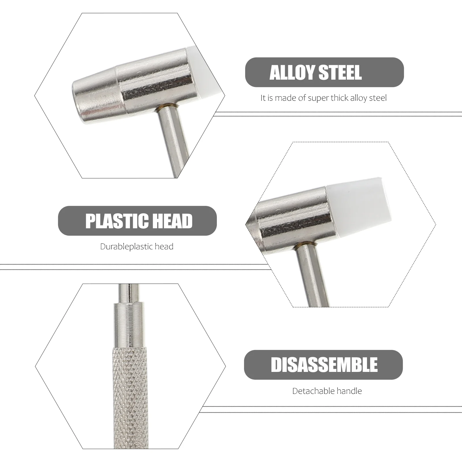 미니 망치 쥬얼리 제작 도구, DIY 시계 수리 망치 합금강 키트, 3 개