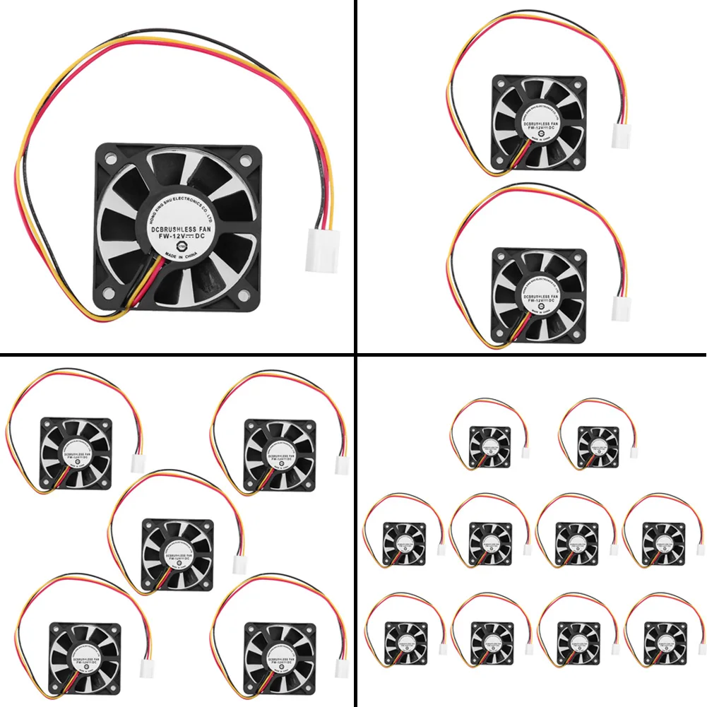 3 Pin CPU Air Cooler 4000 RPM 1/2/5/10pcs DC Brushless Fan 220mm CPU Card Fan 12V 9 Blades for PC Computer