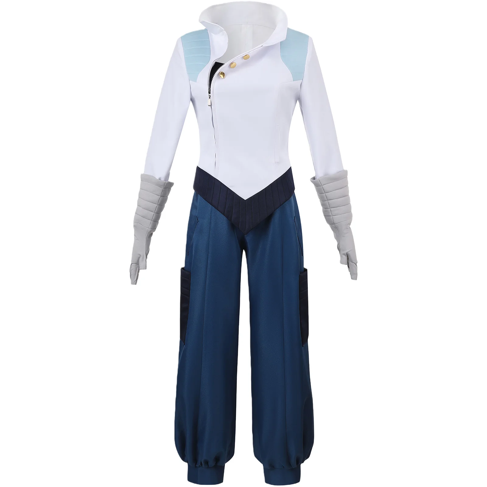 

Костюм для косплея AwwwCos Anime Stampede Мерил Страйф, женский, белый, с воротником-стойкой, рубашка, пальто, брюки, перчатки, очки, комплект для Хэллоуина