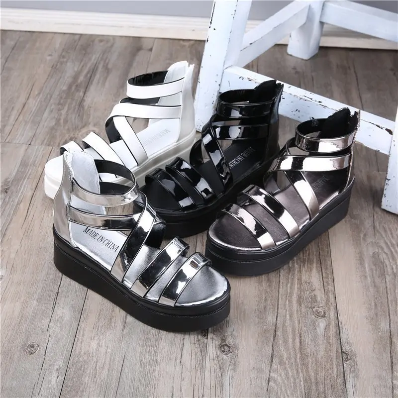 2023 Leather Roman Sandals Women New Summer Breathable Non-Slip Flat Casual Sandals Beach Shoes Outdoor Women's Shoes