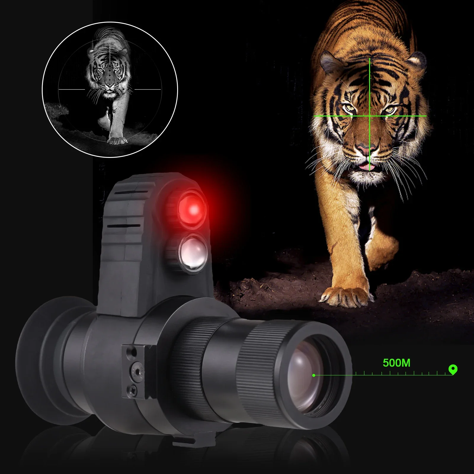 

F+ Cross Cursor Night Vision Device 4-5X Digital Zoom Rifle Sight Infrared Illuminator Outdoor Hunting Wildlife Observation