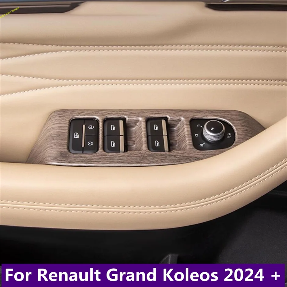 

Wood Grain Inner Door Armrest Window Lift Button Cover Trim For Renault Grand Koleos 2024 2025 Left-hand Drive Accessories
