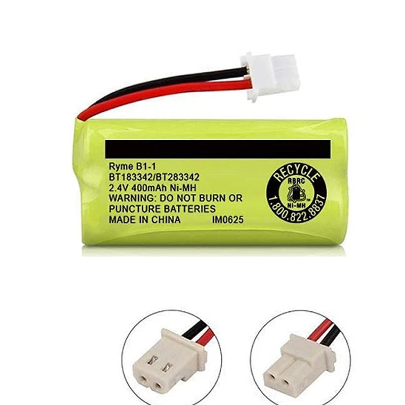 2.4V 400mAh BT183342 Ni-MH Battery for BT283342 BT166342 BT266342 BT162342 BT262342 Compatible with VTech Cordless Handsets