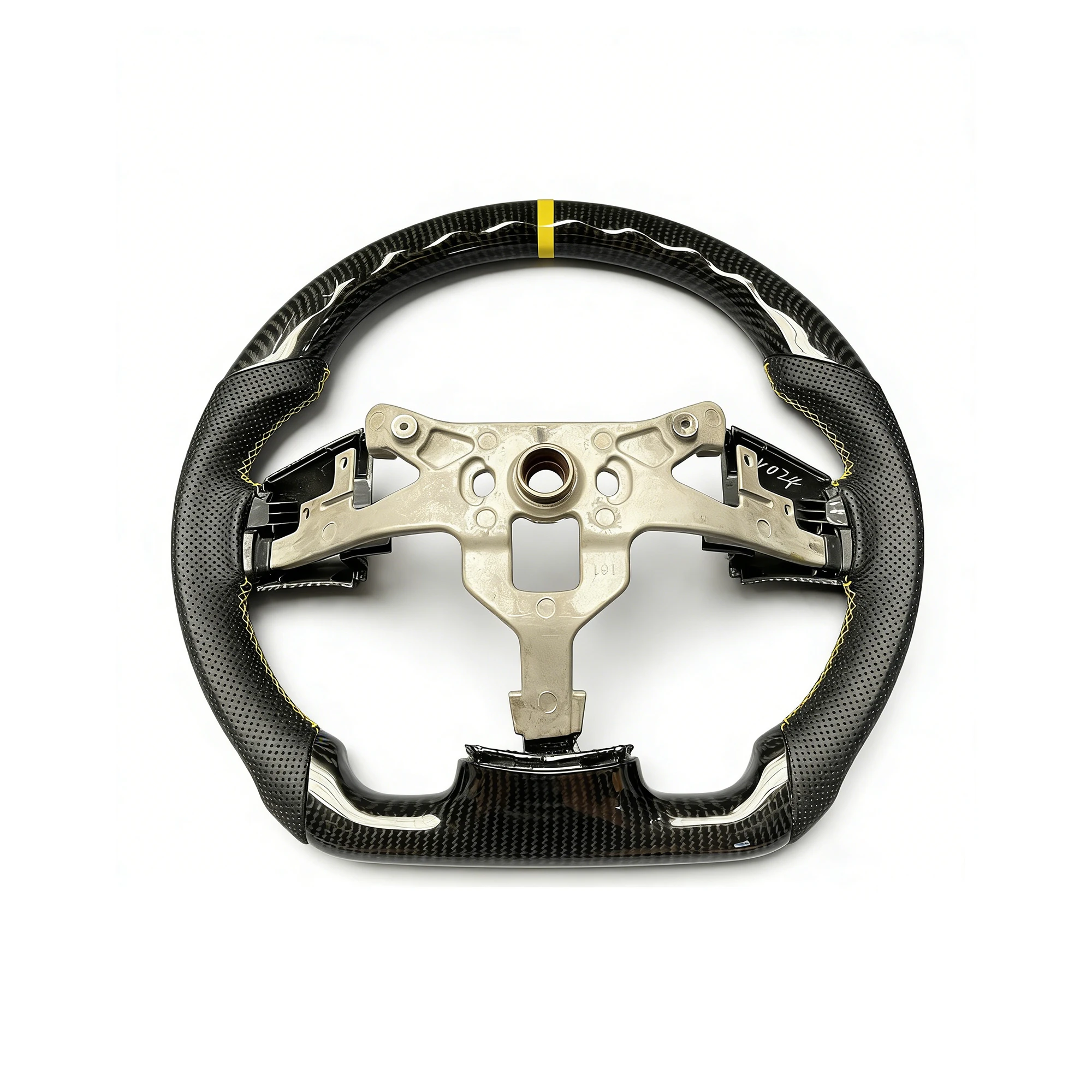 For Corvette C6 Good Quality New Design Carbon Fiber Steering Wheel Customized Sports Style Auto Interiors Parts view 4