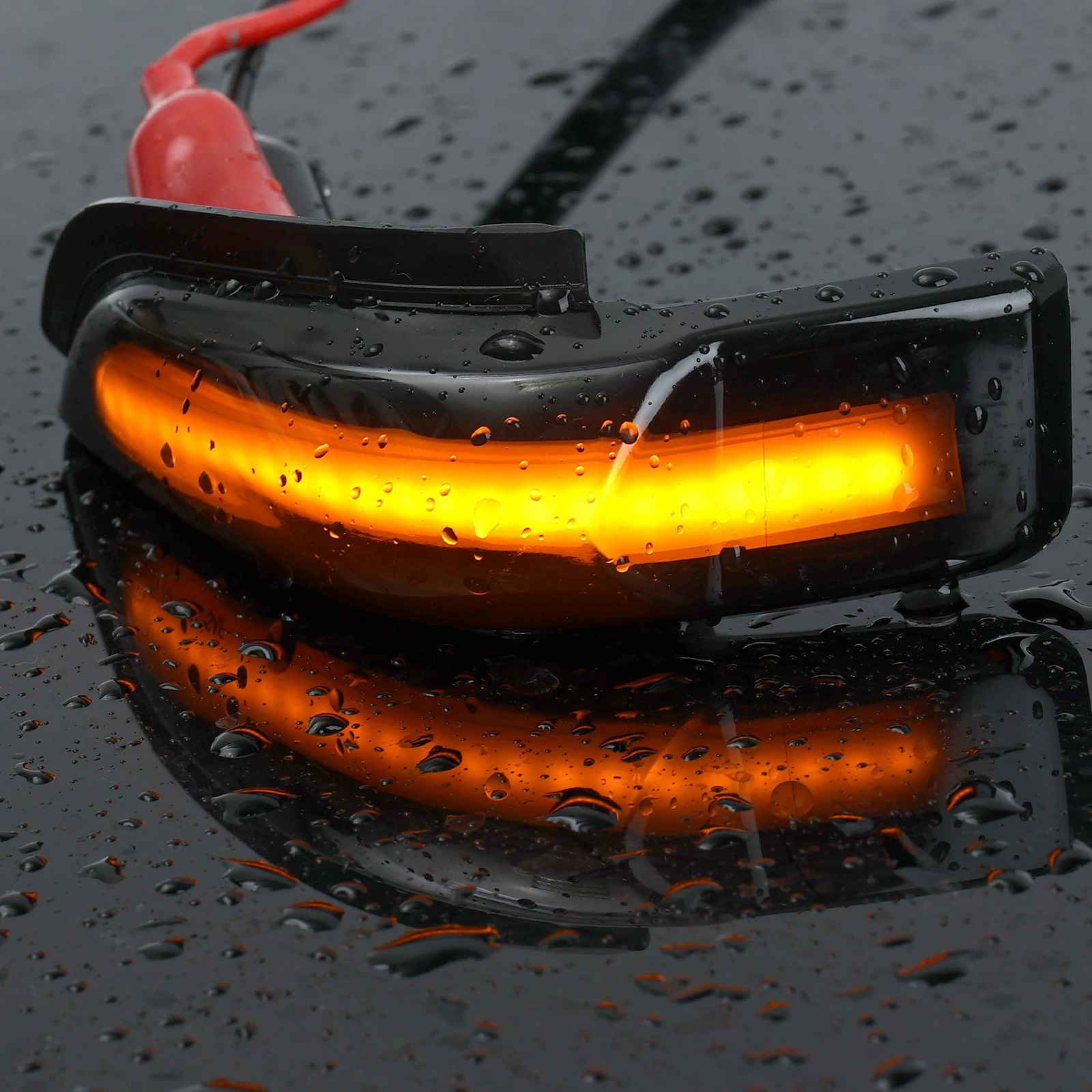 2x Car LED Amber Dynamic Rearview Mirror Light Turn Signal Indicator For Toyota Corolla Yaris XP130 Auris E180 Camry Prius 12V - view 2