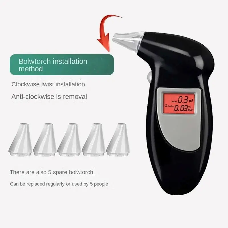 Alcohol Tester, Alcohol Rijden Tester, Draagbare Digitale Display Tester, Lucht Blazen Tester, Auto En Thuis Dual-Use