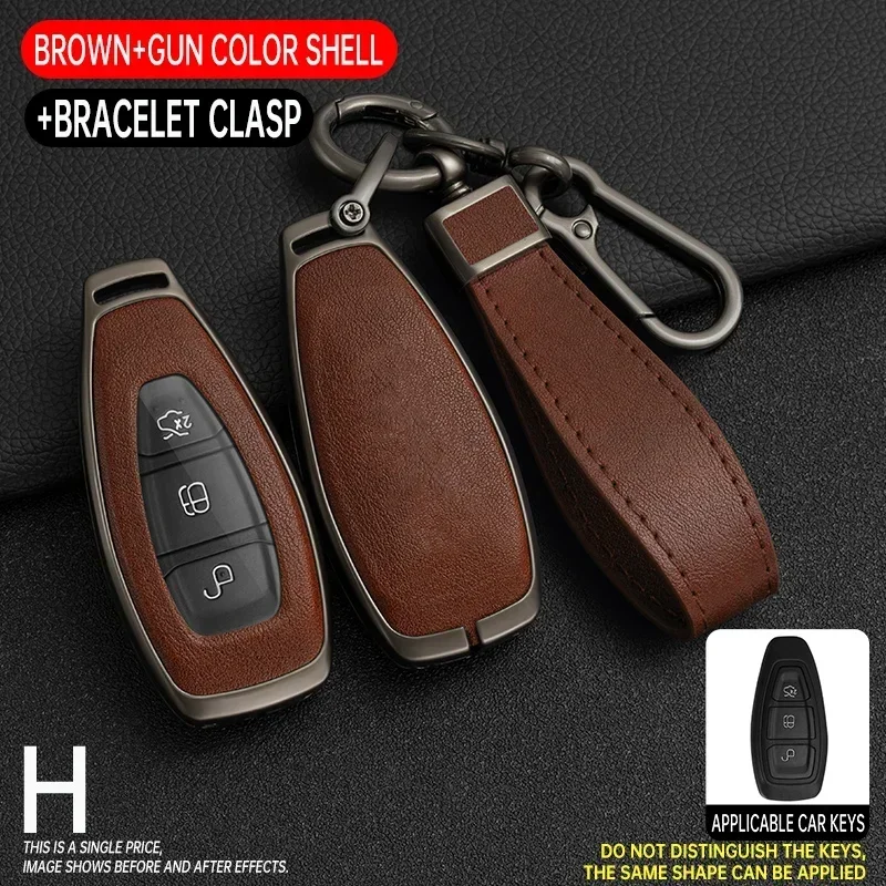 

Alloy Car Smart Key Case Cover Shell For Ford Focus 3 4 ST Mondeo MK3 MK4 Fiesta Fusion Kuga Ecosport Protect Fob Accessories