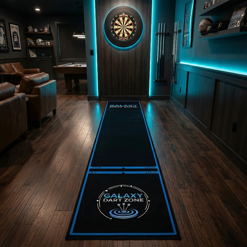 VIKAMA Polyester Durable Dart Mat Anti Slip Throwing Line Carpet Indoor Dart Sports Home Game Room Home Decoration