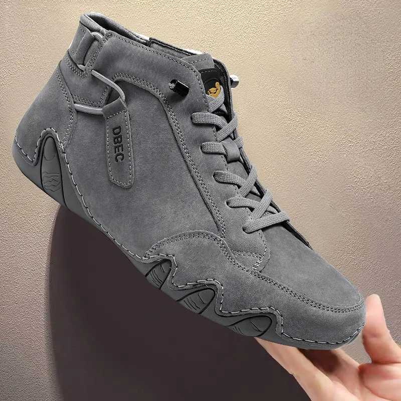 

Мужские высокие сапоги Spor Casual oes большого размера с осьминогом, кожаные удобные дышащие всесезонные резиновые сапоги с подкладкой...