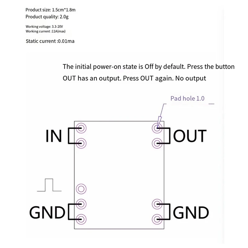 Easy-To-Use One-Touch Power Switch Power Button Module For Immediate Load Control