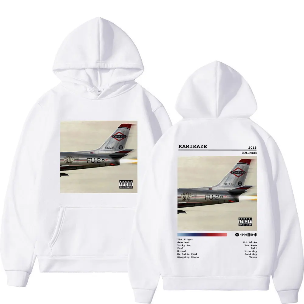 Rapper Eminem Kamikaze Album Print Hoodie Men's Women's Harajuku Hip Hop Rap Hooded Sweatshirts Fashion Casual Comfort Pullovers