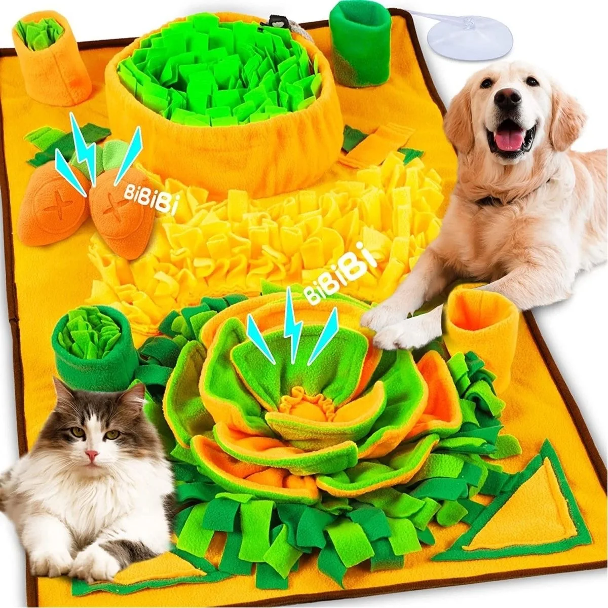 Large 50x90cm Dog Snuffle Mat Interactive Nose Work Training Blanket Puzzle Toy