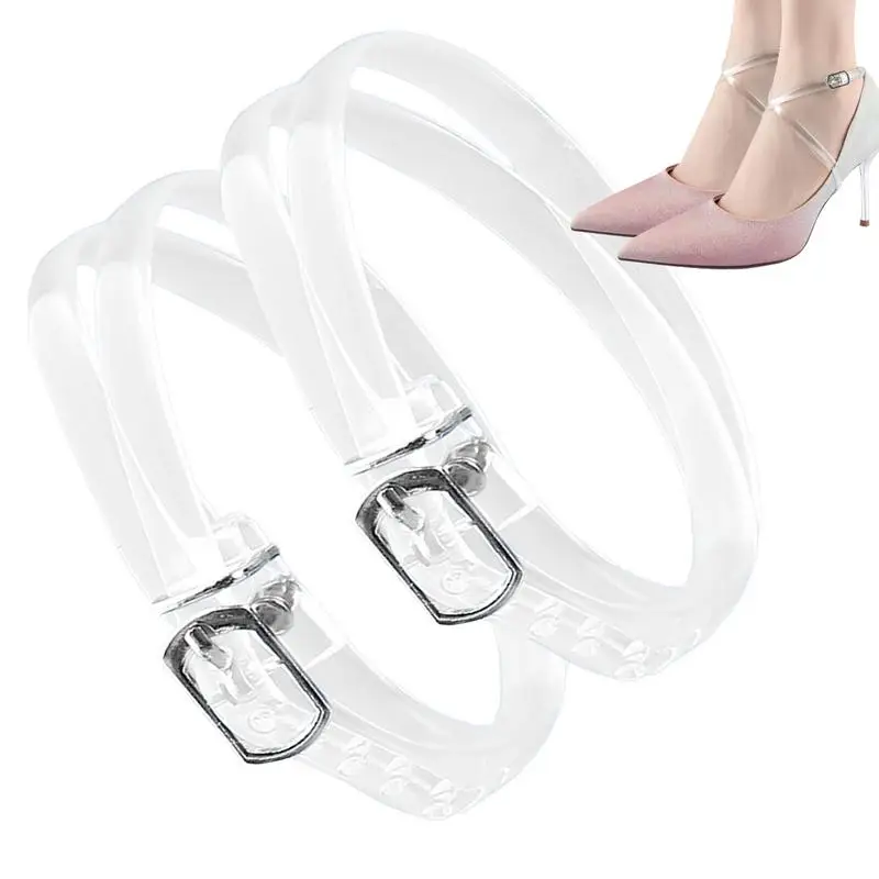 Correas de zapatos transparentes para tacones, correas de tobillo invisibles elegantes, correas de zapatos seguras estables para zapatos sueltos clásicos