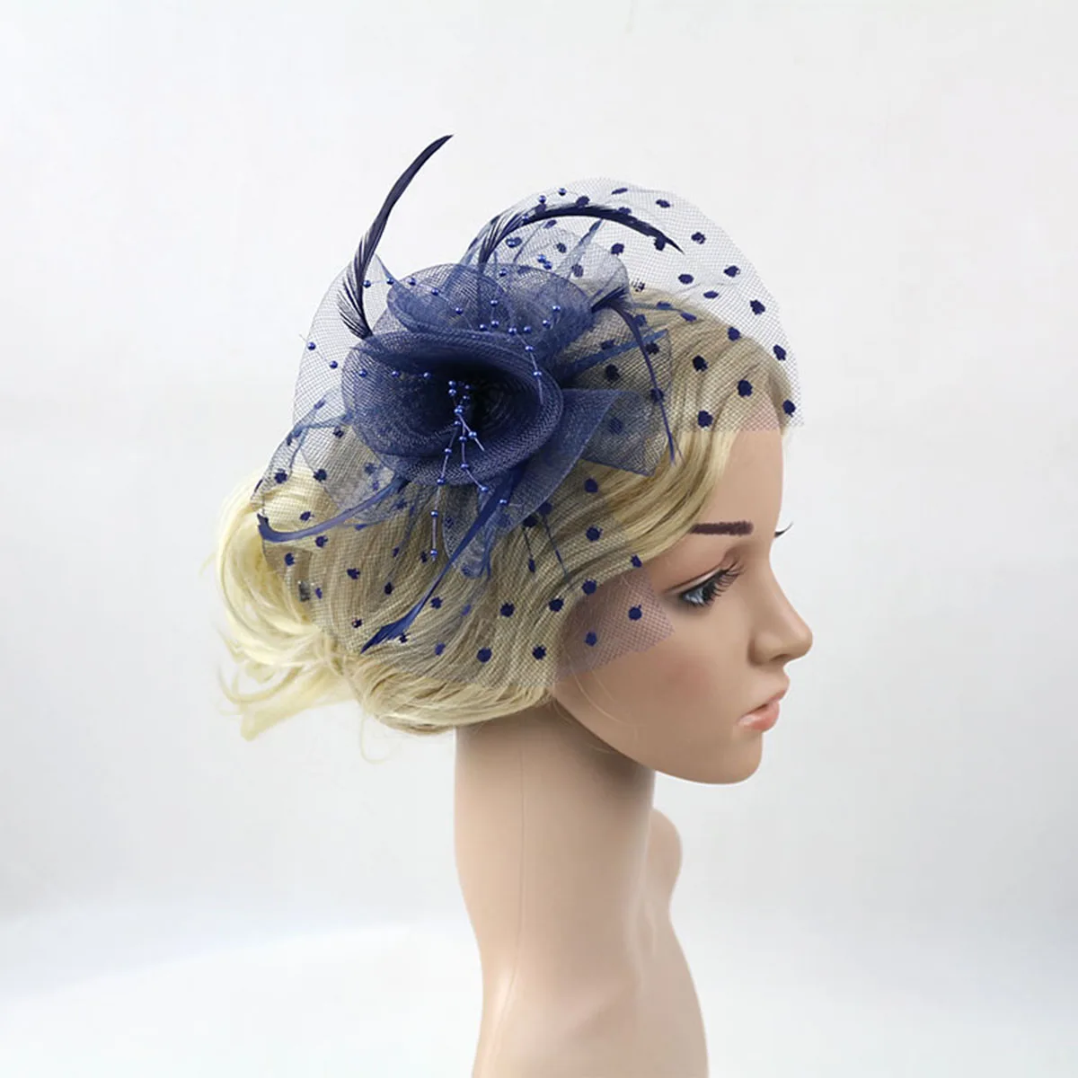 

Fascinator Hair Clips Net Flower Shape Women Hat Clips Party Accessories European Style Summer Picnic Church Gatherings
