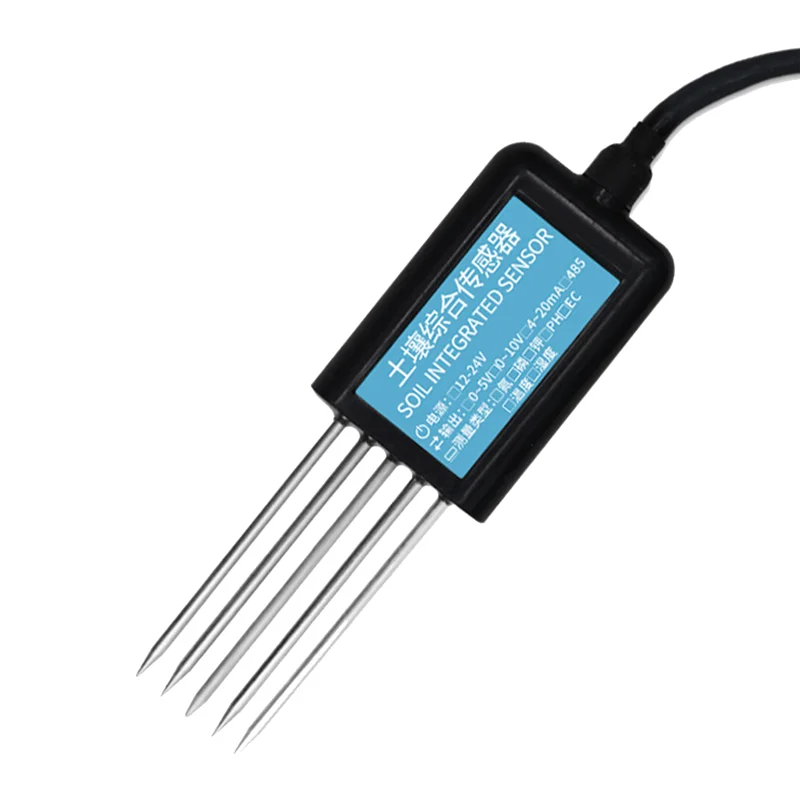 A16R-7 In 1 RS485 Soil Temperature Humidity Sensor PH Conductivity Nutrient Salt Nitrogen Phosphorus Potassium Transmitter