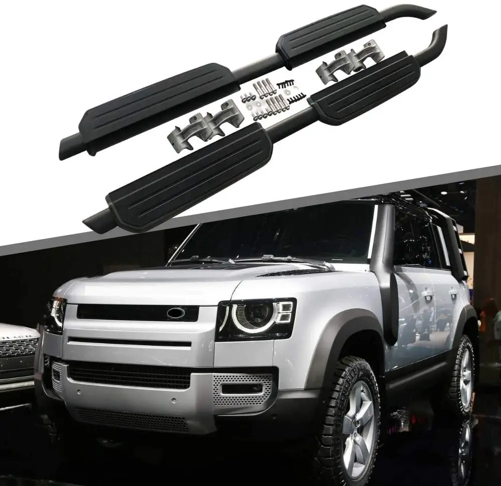 

Running Boards Side Steps Pedals Nerf Bar fits for LR Defender 110 4Door 2020-2023