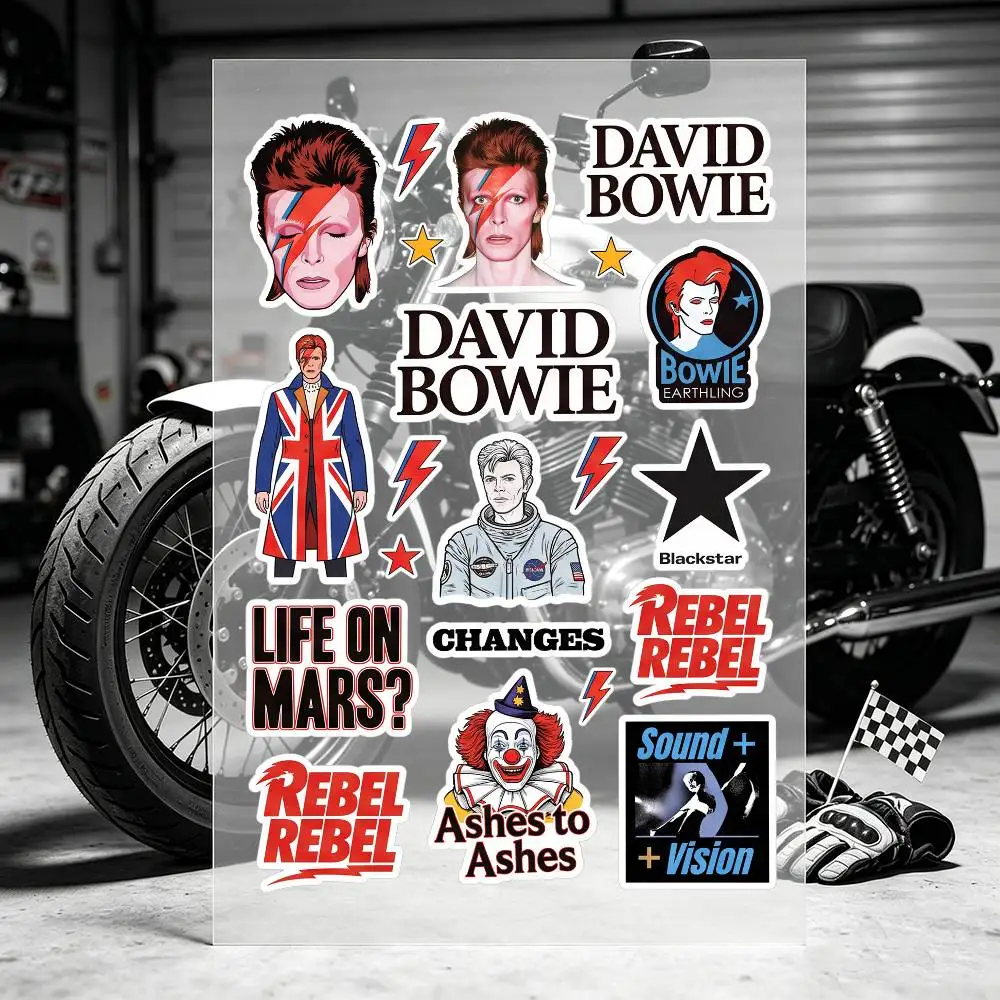 Popular Singers D-David B-Bowie Motorcycle Stickers For Motorcycle Bodies And Helmet Reflective Stickers