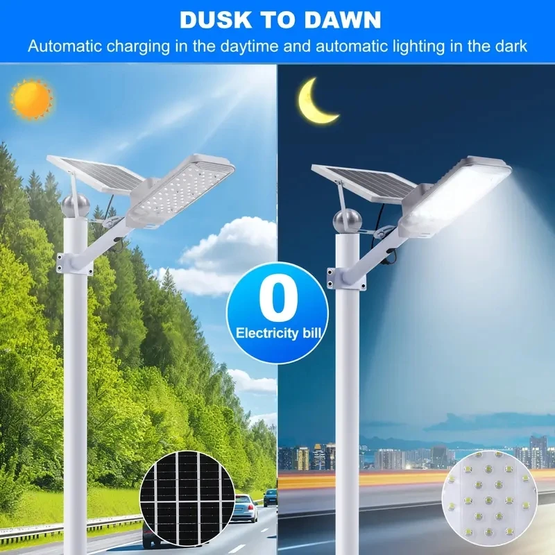 2/1 حزمة عالية الطاقة الشمسية ضوء الشارع مقاوم للماء 6500K سبليت الشمسية الجدار الخفيفة، مناسبة لحديقة ساحة المرآب