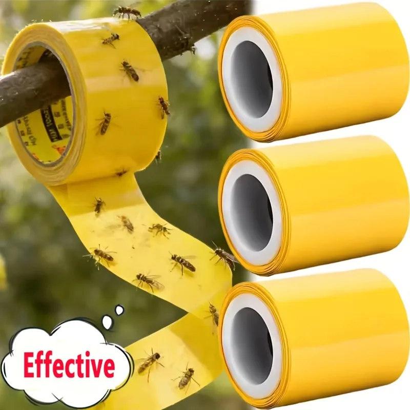 1 Rolle doppelseitiges, klebriges Insektenbarriere-Klebeband, wirksam gegen Schädlinge im Außenbereich, selbstklebend, geeignet für Bäume und Gärten – Detail 1
