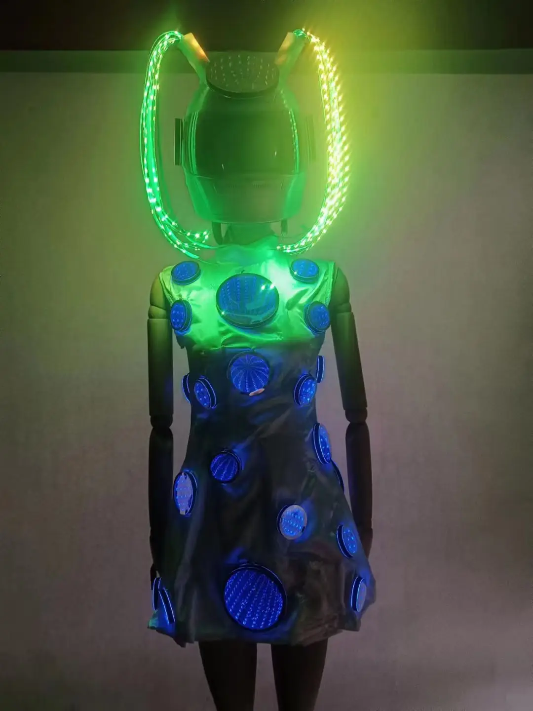 Hot Selling Abyss Mirror Female LED Luminous Robot Party Stage Adult Cosplay Female LED Luminous Costume