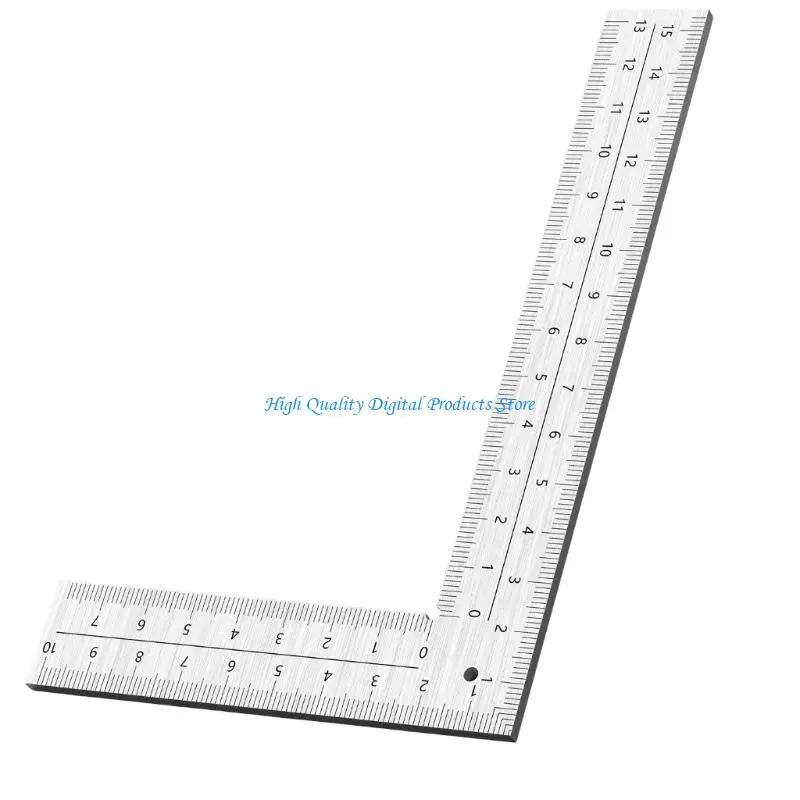 U2JE Stainless Steel Carpenter Square L Type Ruler for 90 Degree Measuring, Marking