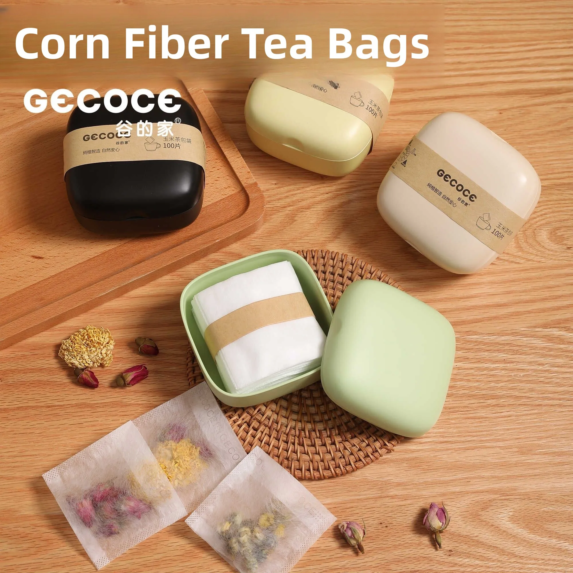 

Portable Corn Fiber Tea Bag Disposable Tea Leaf Filter Food Grade Small Soup Seasoning Bag Eco Friendly PLA Plant Based