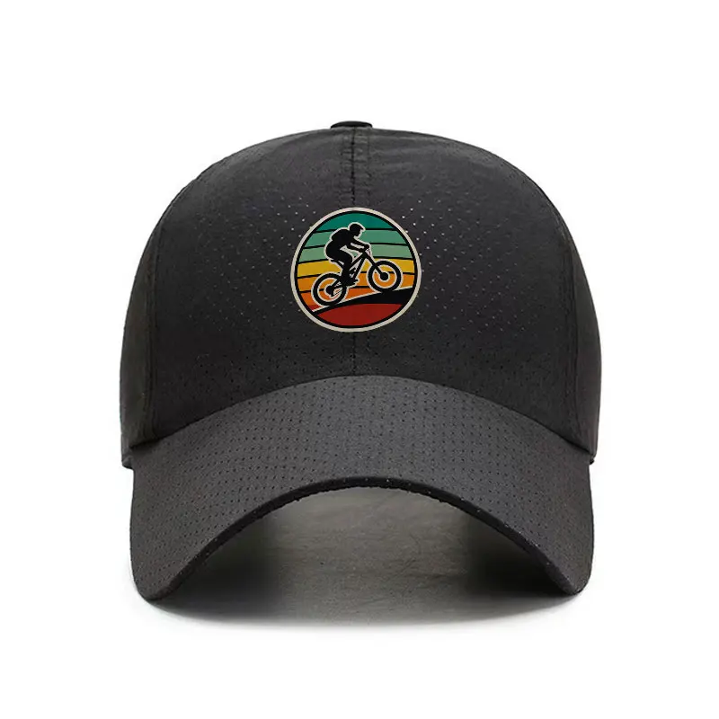 Mountain Bike Sunset Quick Dry Baseball Cap Outdoor Cycling Dad Hat
