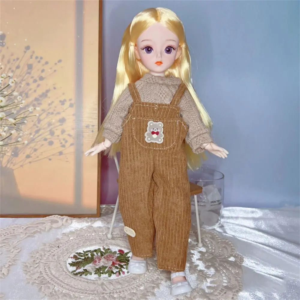 30cm 1/6 3D Simulated Eye BJD Dolls and Clothes with Multiple Movable Joints Hinge Doll Girl's DIY Dress Up Birthday Gift Toy