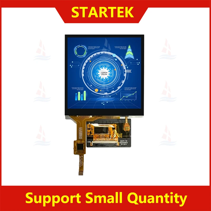 โมดูลจอแสดงผล TFT LCD แบบสี่เหลี่ยมจัตุรัสขนาด 4 นิ้ว 480*480 โมดูลจอแสดงผล IPS LCD ความละเอียดหน้าจอ 480 480 จอสัมผัส TFT LCD