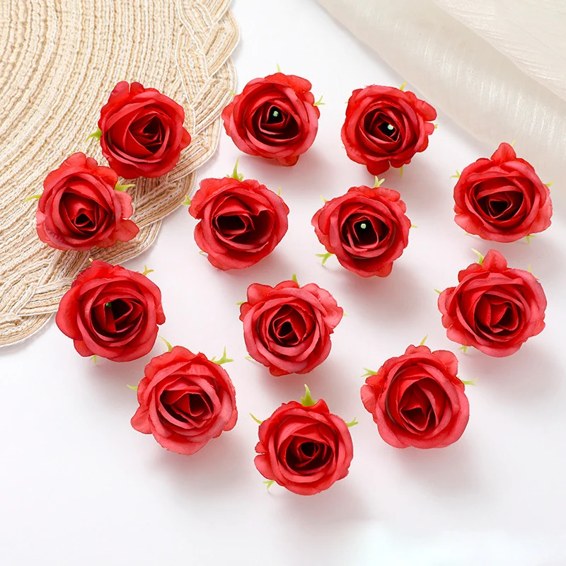 10/20/50 Stück künstliche Rosenblüten, 4 cm, Seidenblumen für Hochzeitsdekoration, Heimdekoration, Girlande, Bastelzubehör, Geschenkzubehör – Detail 12
