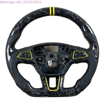 

For Ford 2015 2016 2017 2018 Focus Mk3 Steering Wheel Carbon Fiber Customization