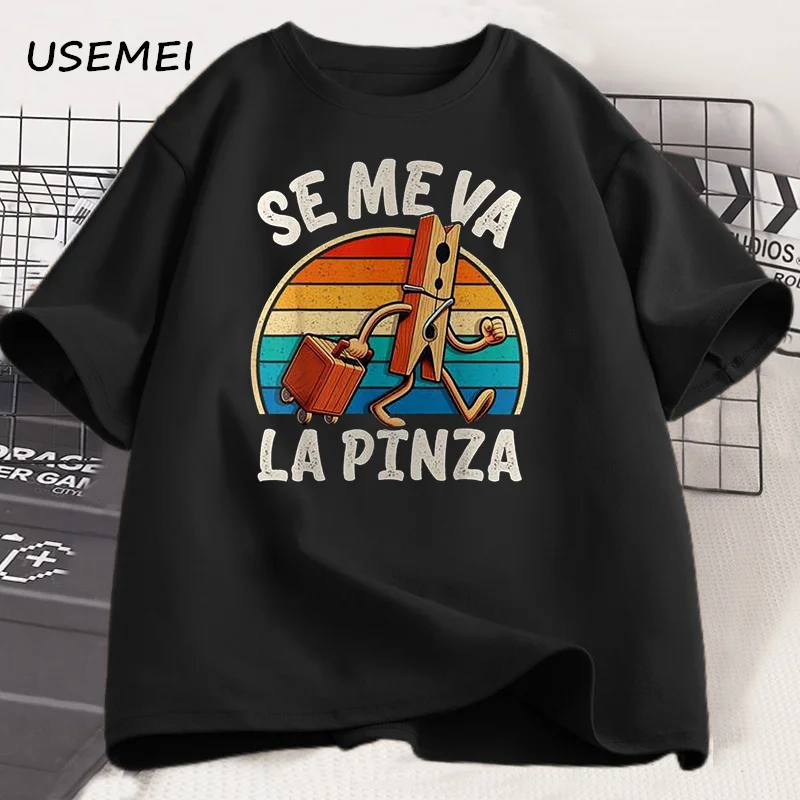 Se Me Va La Pinza T Shirt Funny Spanish Jokes Y2k Vintage T-shirt for Men Women Short Sleeve Cotton Tshirt Unisex Casual Top Tee