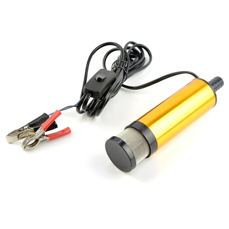 12/24 V Taşınabilir Mini Elektrikli Dalgıç Pompa 38 MM 51 MM Dizel Su Yağ Transfer Pompası için fit Alüminyum Alaşımlı Varil Pompası Yakıt