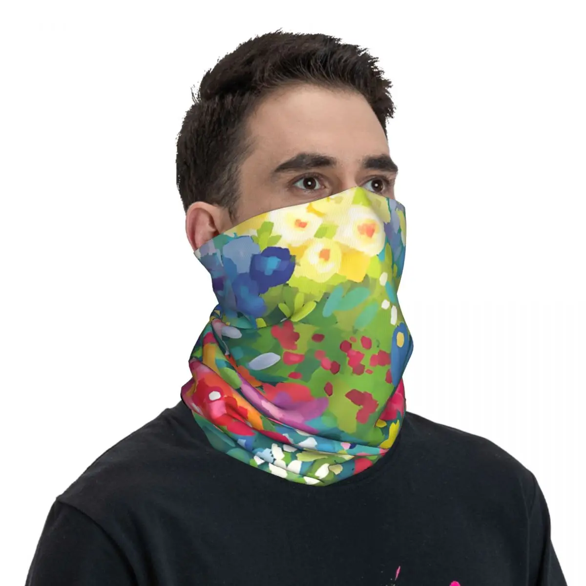 Couvre-cou bandana unisexe pour adultes, cagoule respirante, écharpe ronde, fleurs, cyclisme, printemps